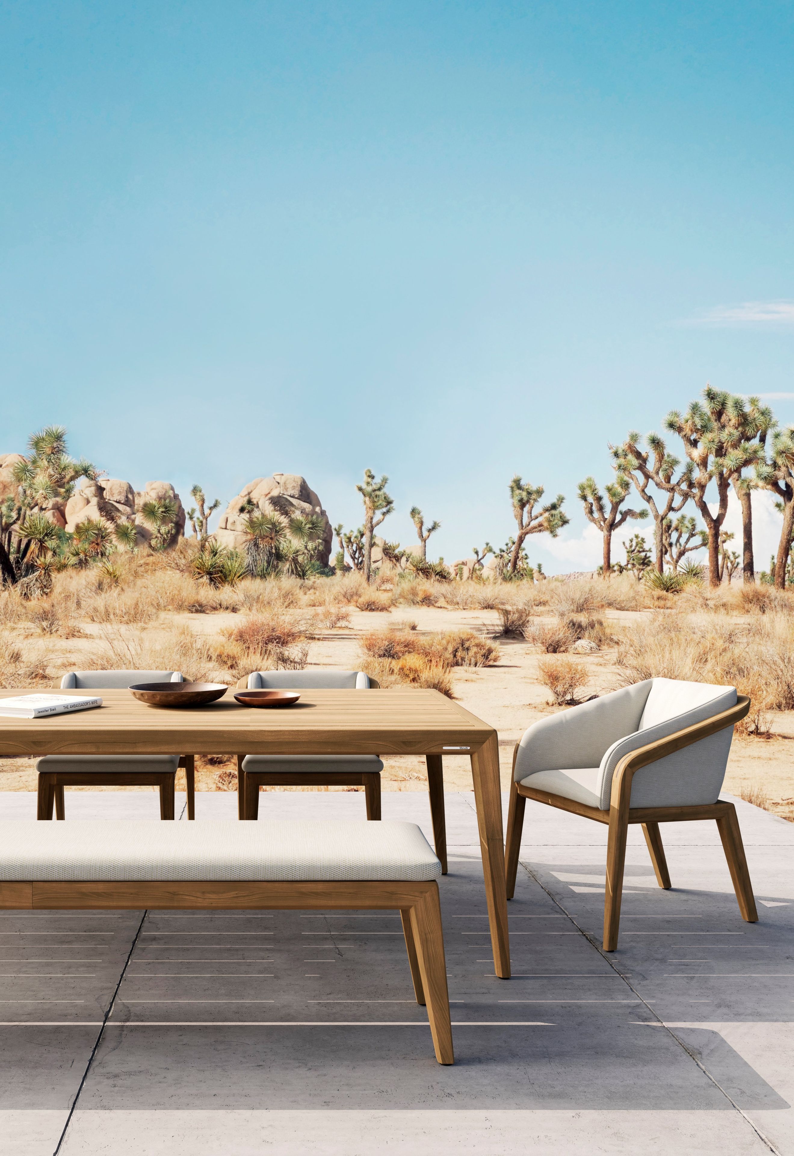 Садовая скамейка из ткани и тика MANUTTI Sunrise ARCH-00133263 - Вид №3