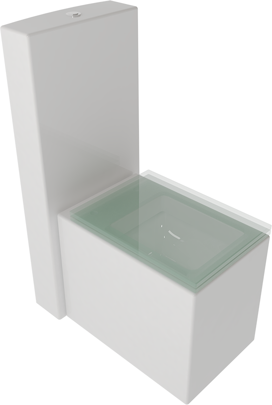 GLWC01-GLCIMBL0 Моноблок унитаз с бачком GSG CERAMIC GLASS