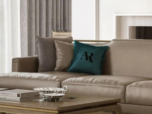 A.R. Arredamenti Подушка квадратная однотонная для дивана Alexander