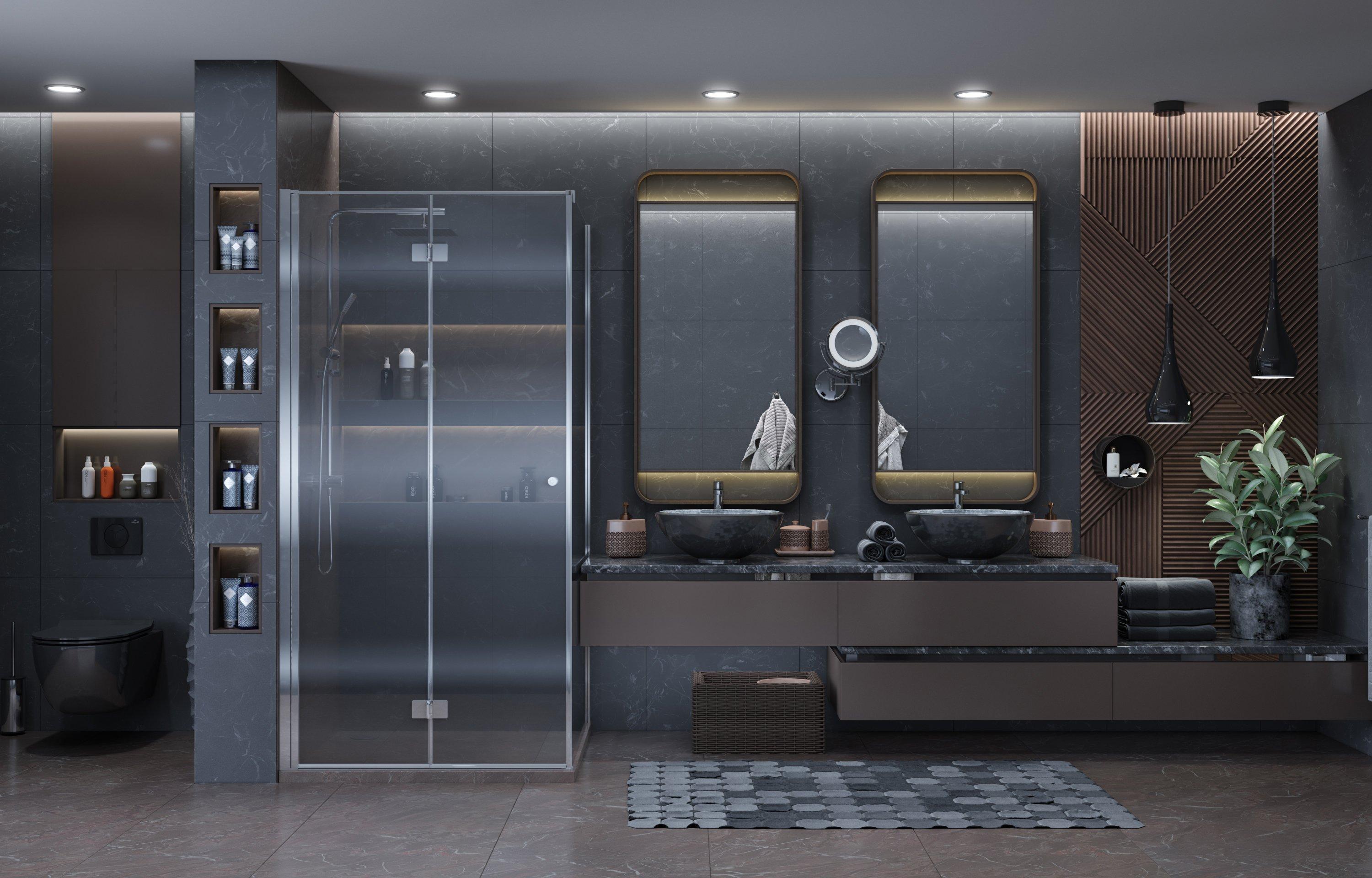 Душевое ограждение Ambassador Diamond 12011106L (1000x1000x2000), 1 место - Вид №2