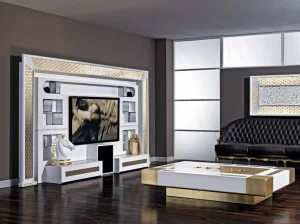 Vismara Design Оборудованная лакированная стена с тумбой под телевизор Classic