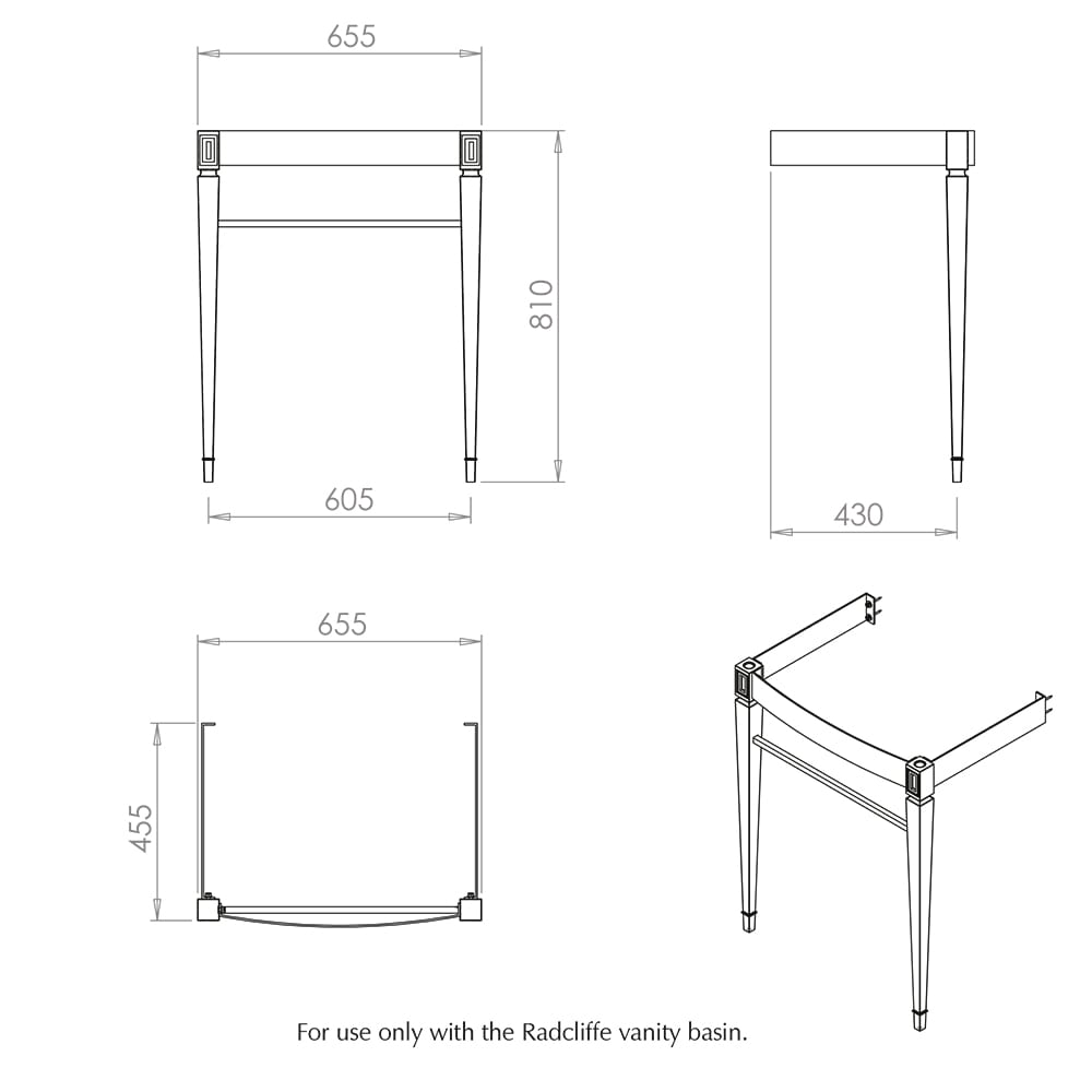 IMSR69 Подставка для умывальника Adare Radcliffe Radcliffe Imperial  - Вид №2