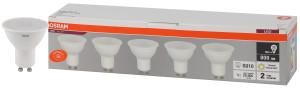 91168069 Набор ламп Led Value 4058075585010 GU10 10Вт 220-230В теплый белый (желтый) 5 шт STLM-0507559 OSRAM