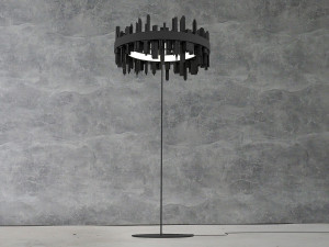 Стальная светодиодная напольная лампа