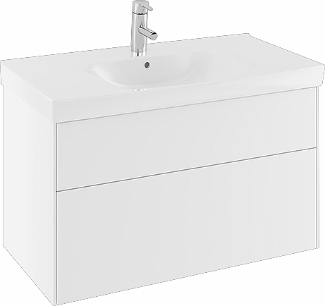 42558 IFO Sense тумба под умывальник, с двумя ящиками, W = 900 мм, W1 = 922 мм, темно-серый - Вид №8