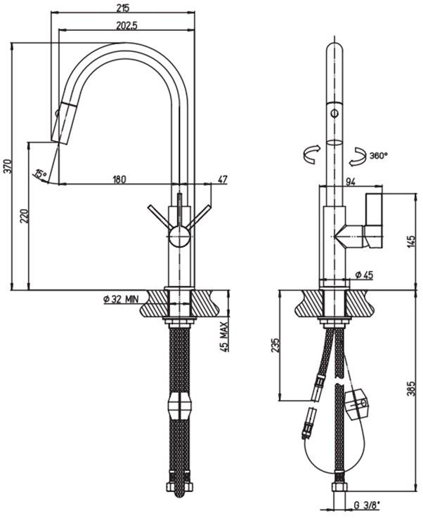 Paini Cox 78CR591SAKM смеситель для кухни  - Вид №1