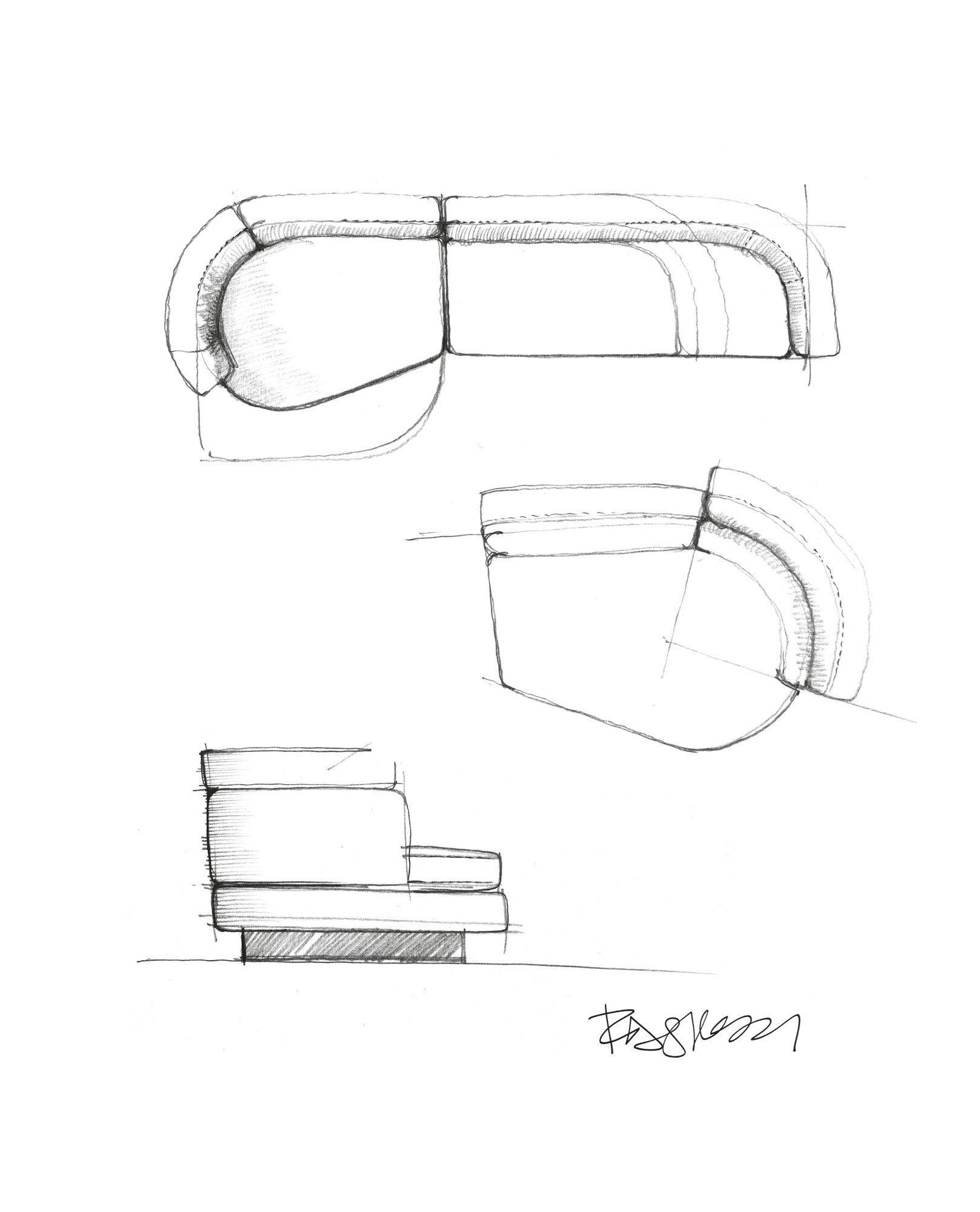 Модульный угловой диван из ткани Minotti ALEXANDER ARCH-00105167 - Вид №12