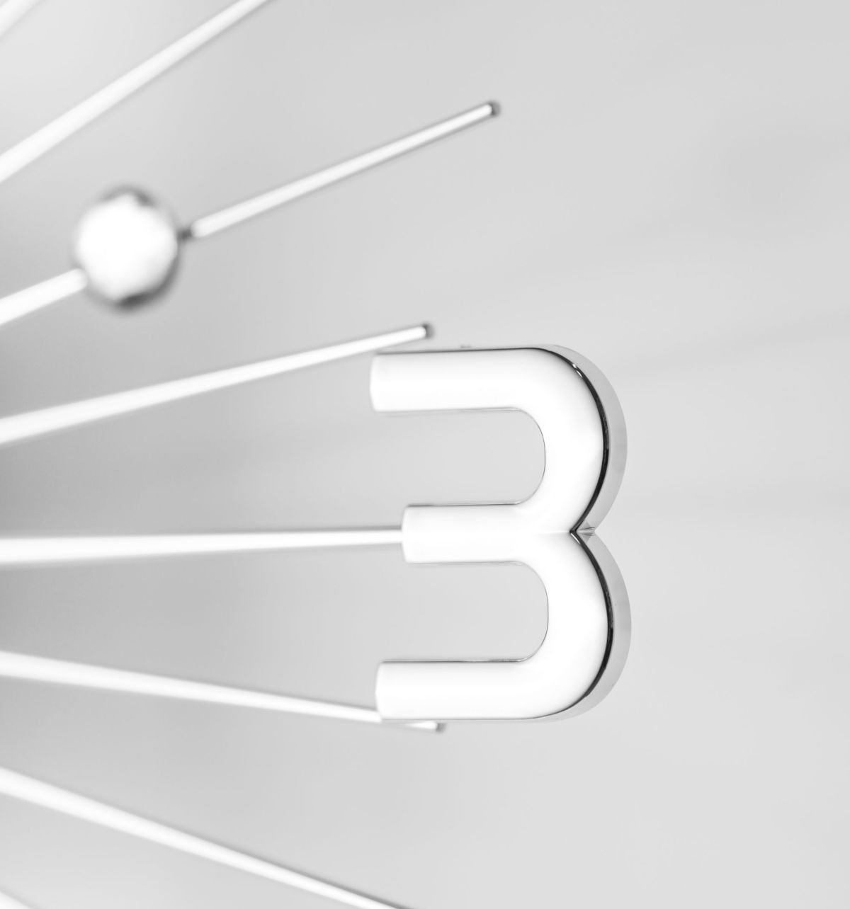 Часы-солнце настенные серебристые Tomas Stern 8017 TOMAS STERN СОЛНЦЕ 00-3872725 Хром  - Вид №1