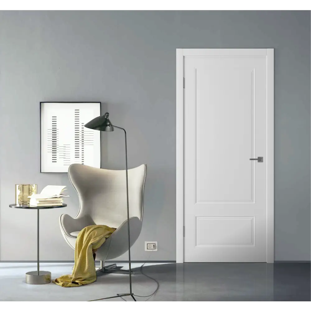 Комплект двери Эрика глухая 90x200 см эмаль белый с добором 200 мм VFD STLM-2040956 - Вид №1