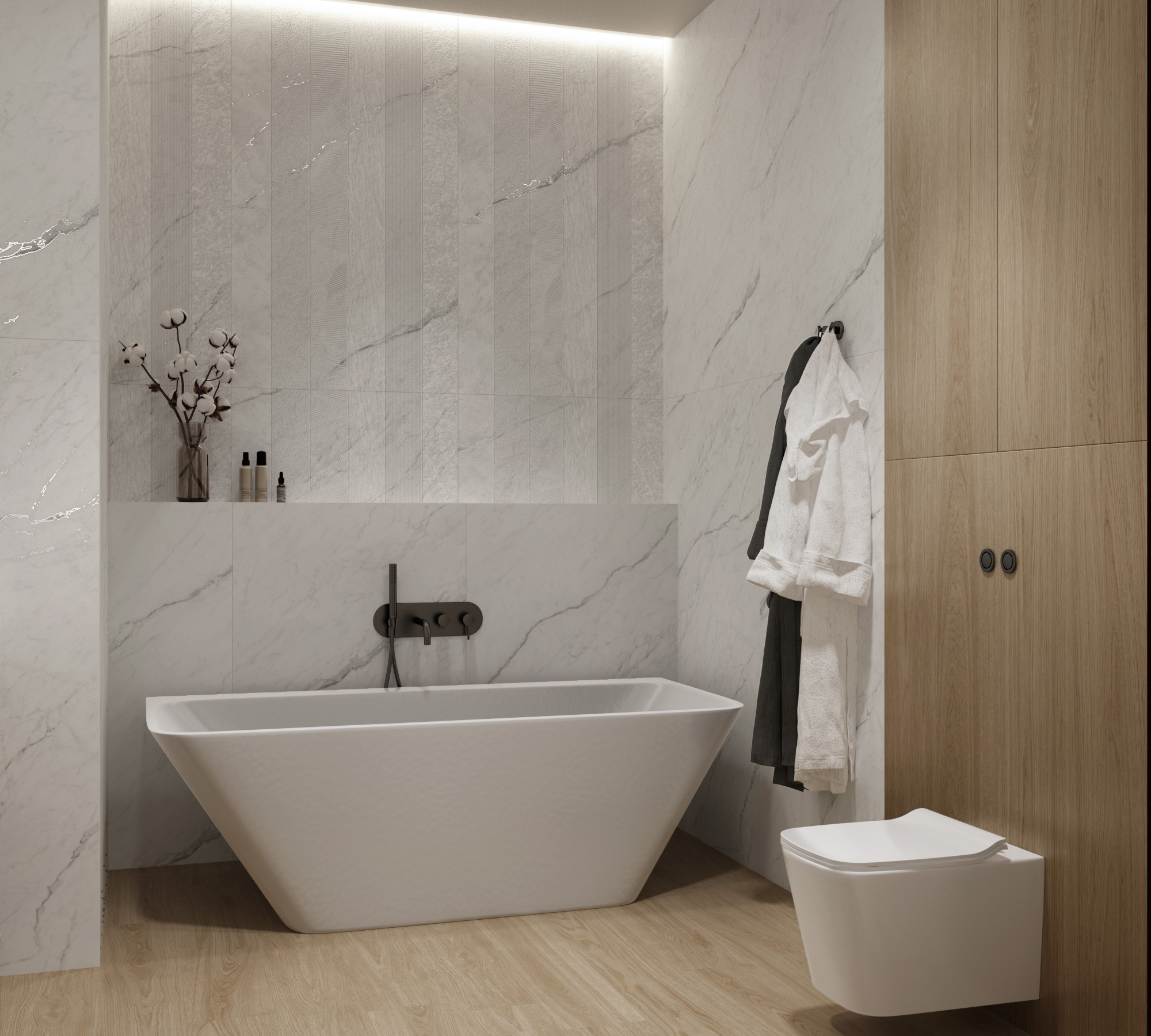 Керамогранит MONTESA WHITE DECOR 80х160 Creanza CZ-GL07-D - Вид №1