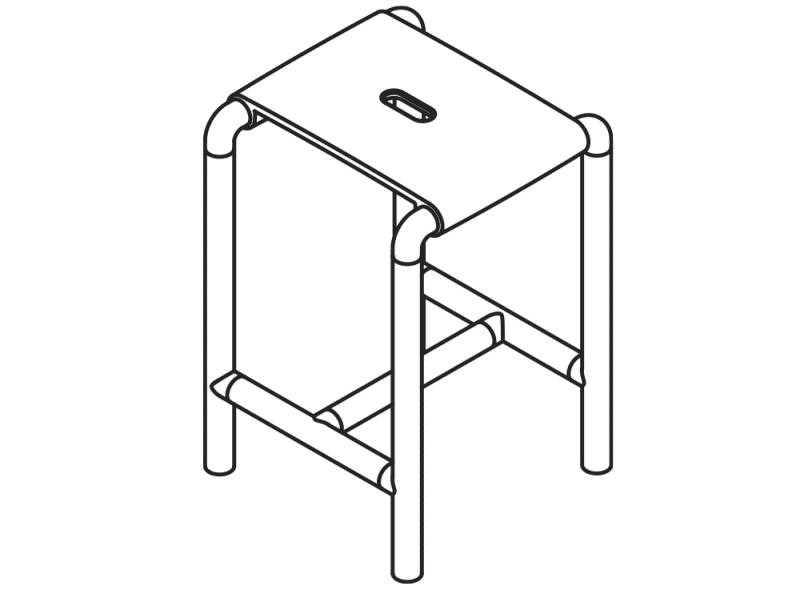801.51.306 табуретка HEWI Serie 477/801  - Вид №17