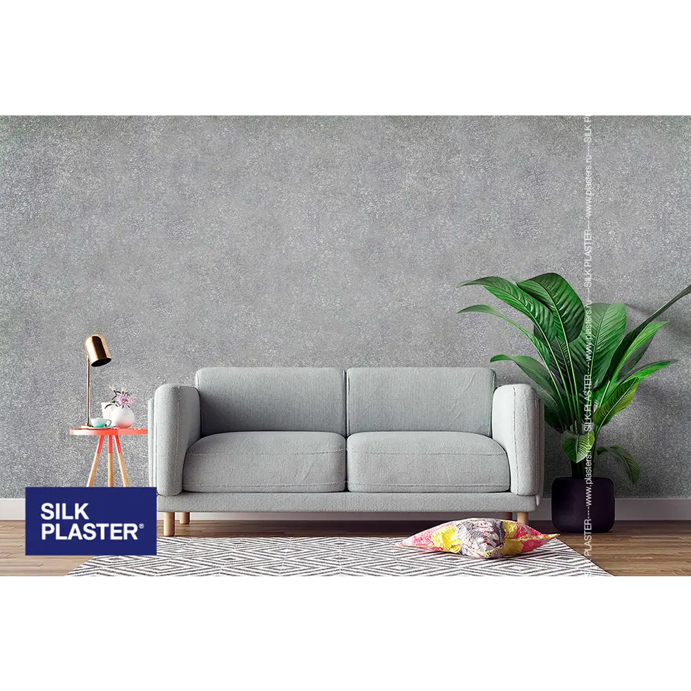 SILK PLASTER Absolute - жидкие обои серые с мерцающим эффектом 82736047 STLM-0035074 - Вид №4