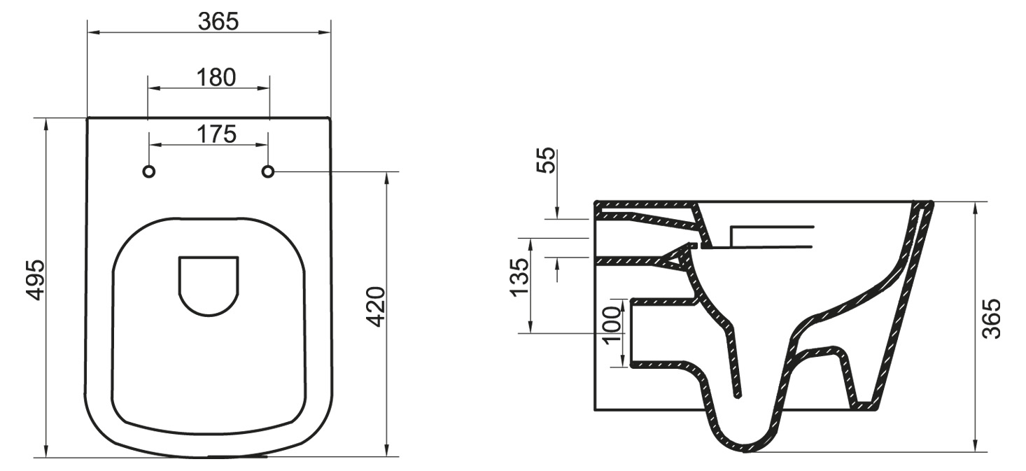 Унитаз подвесной BelBagno ALBANO безободковый Подвесной унитаз настенный Белый BELBAGNO Albano Китай - Вид №4