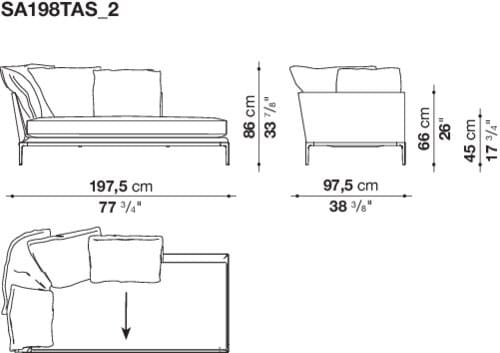Угловой диван из ткани B&B Italia Атолл ARCH-00091854 - Вид №18