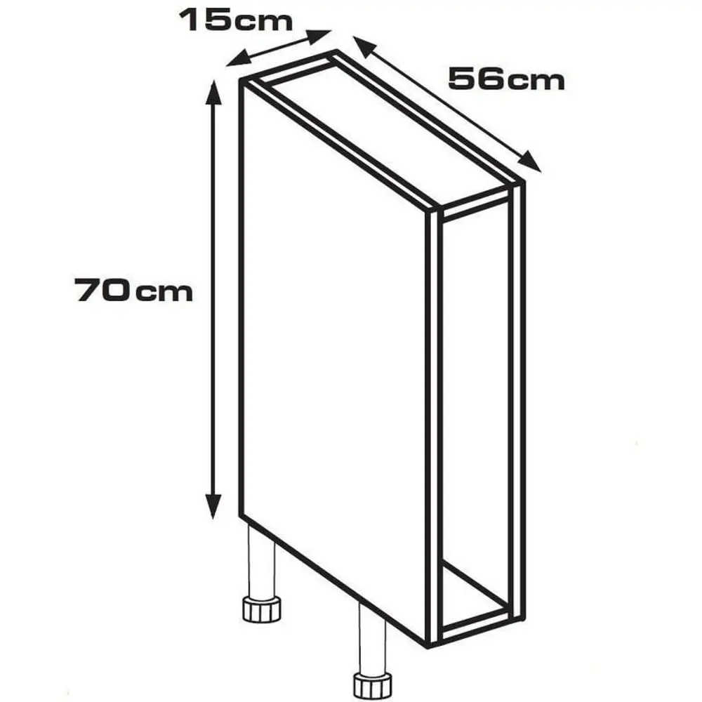 Каркас напольный 15x70x56 см, ЛДСП, цвет белый DELINIA STLM-2104991 - Вид №6