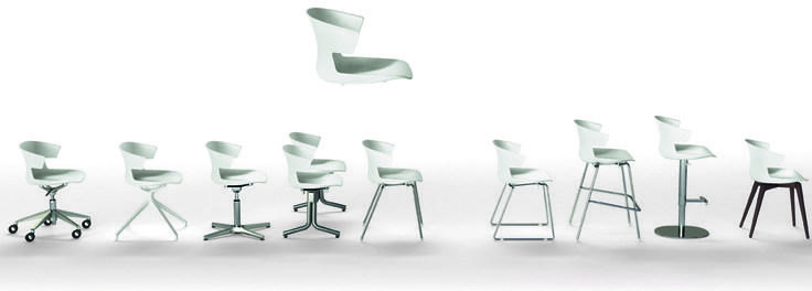 Quadrifoglio Офисное кресло с 5 спицами на колесиках Cove sun-id-1447610 - Вид №2