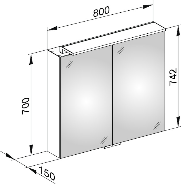 13603171302 Зеркальный шкаф KEUCO Royal L1 - Вид №3