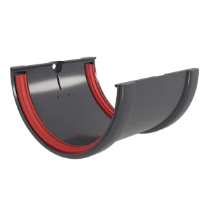 Соединитель желоба пластиковый Grand Line 128.5 мм цвет графит