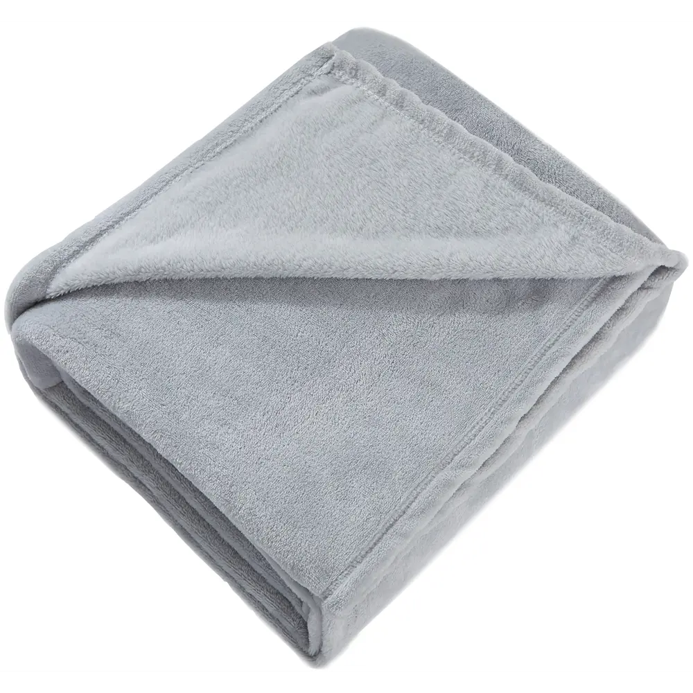 Плед Orel 140x200 см велсофт цвет светло-серый СТОЛИЦА ТЕКСТИЛЯ STLM-2121783