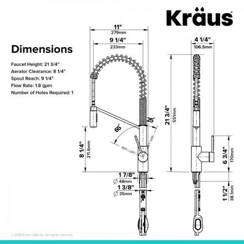Кухонные смесители Olletto KPF-2631CH латунь krausru  - Вид №5