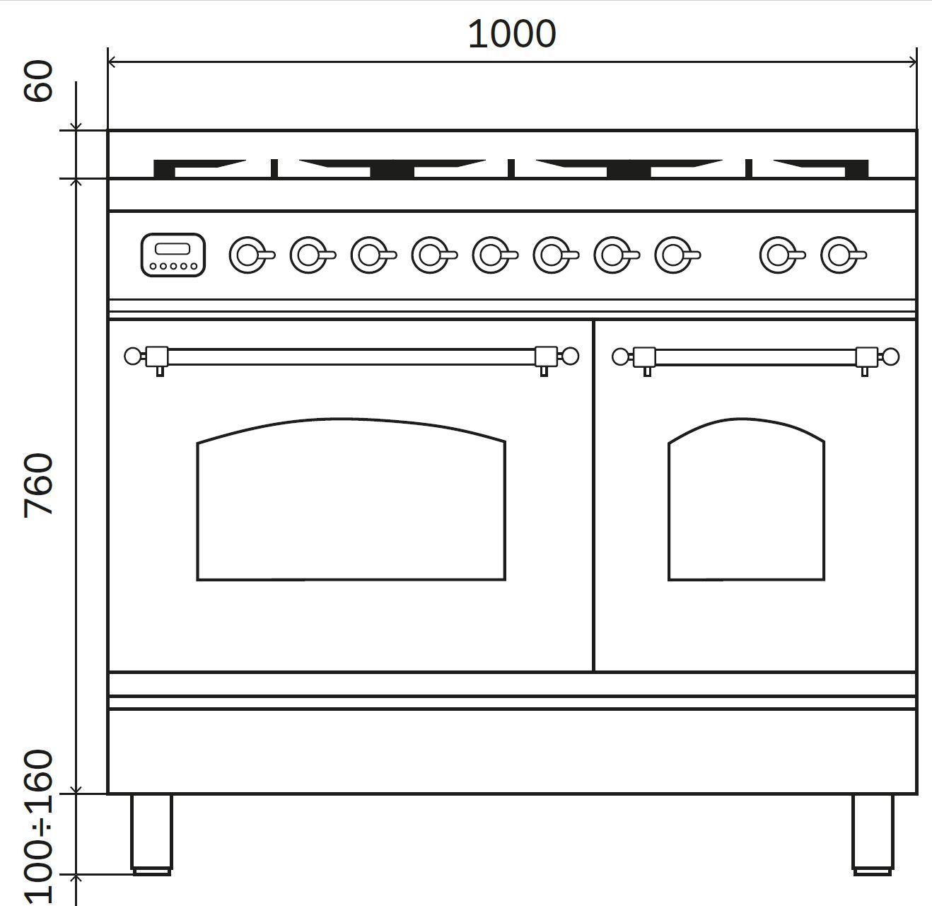 Отдельно стоящая кухня из нержавеющей стали Ilve Nostalgie ARCH-00055629 - Вид №3