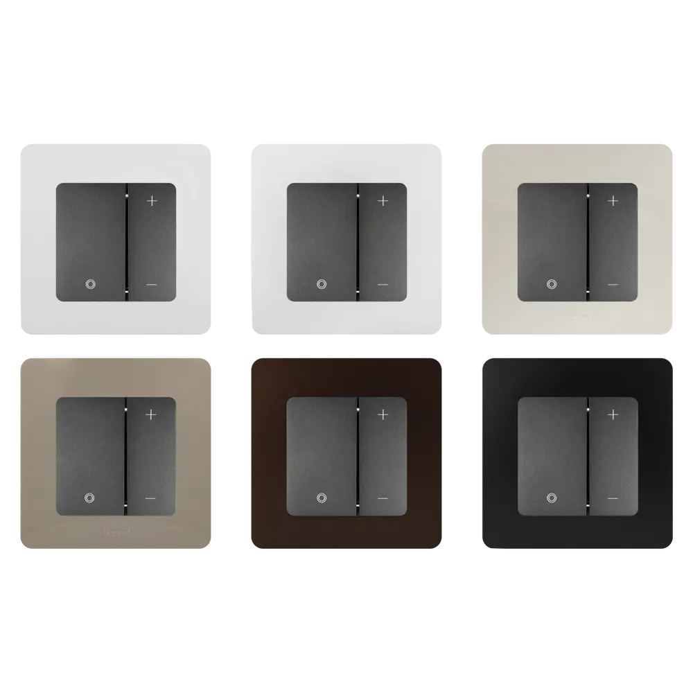 Legrand Etika - Светорегулятор клавишный антрацит для скрытого монтажа 17357065 STLM-0008038 - Вид №1