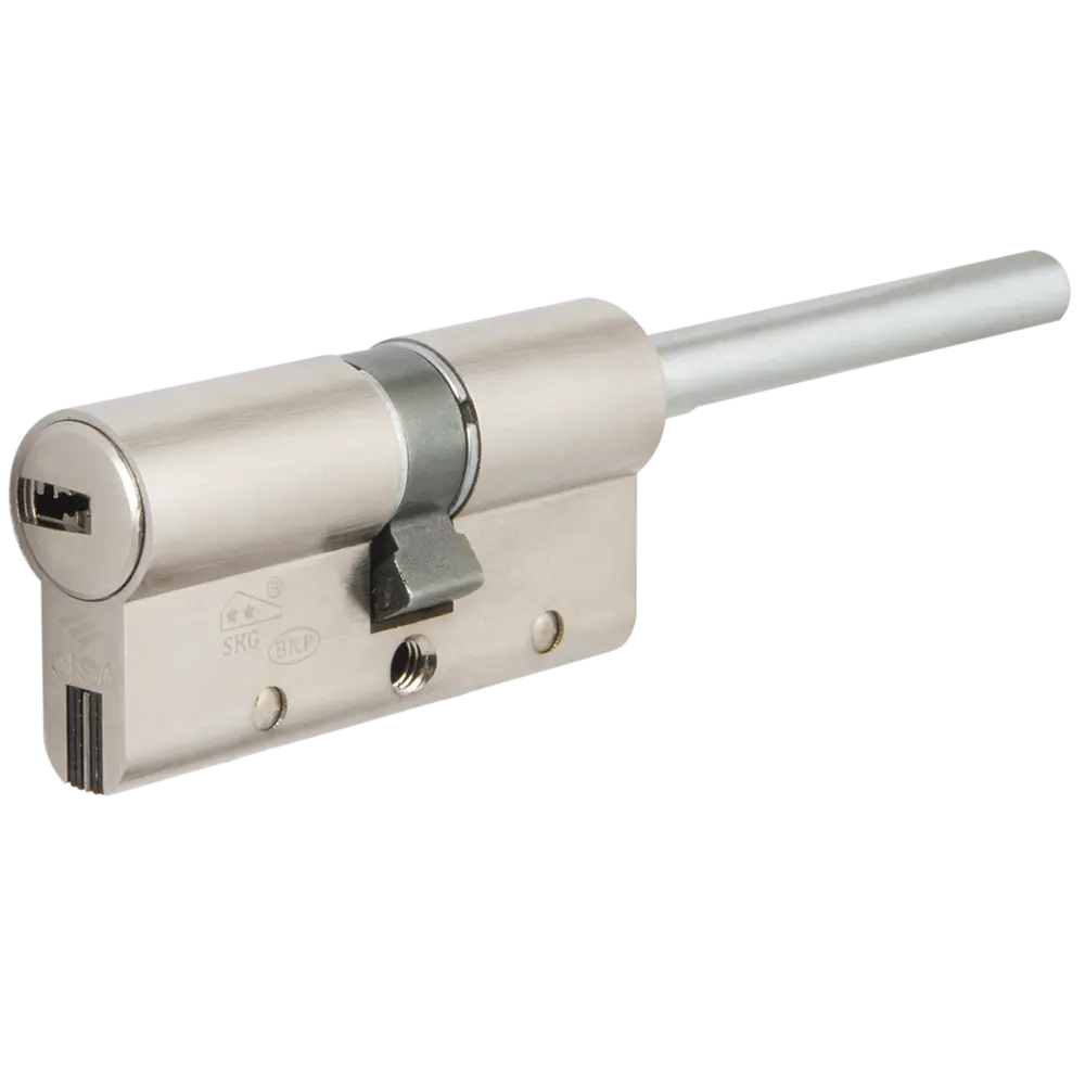 Цилиндр Cisa AP4S 0P3S7-90.12, 45x10x25 мм, ключ/шток, цвет никель, без вертушки STLM-2144331