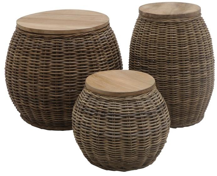 Il Giardino di Legno Круглый садовый столик из лозы Bongo Bong0469 - Вид №1