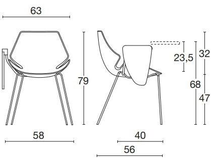 Diemme Стул для конференций из полиуретана с откидной крышкой Eon sun-id-1420408 - Вид №4