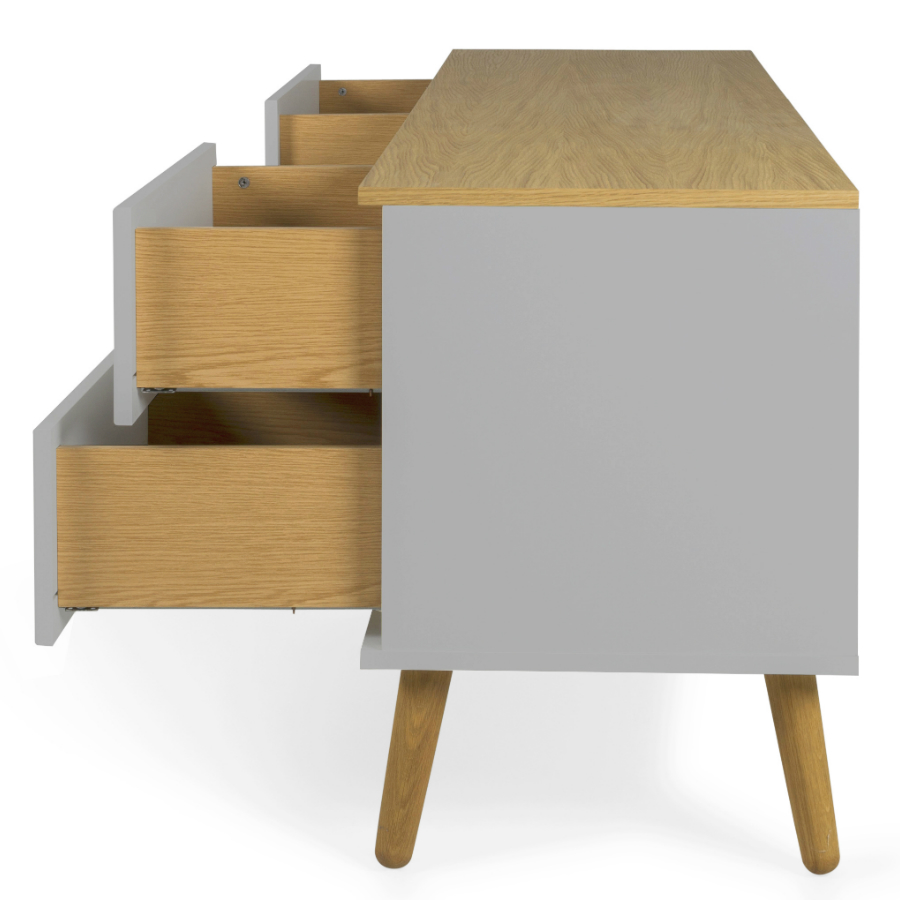 Тумба под ТВ Tenzo Dot, 60х162х43 см, дуб, серая 1664612 - Вид №3