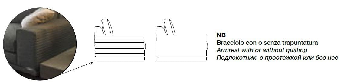 3-местный кожаный диван Longhi ARCH-00006070 - Вид №5