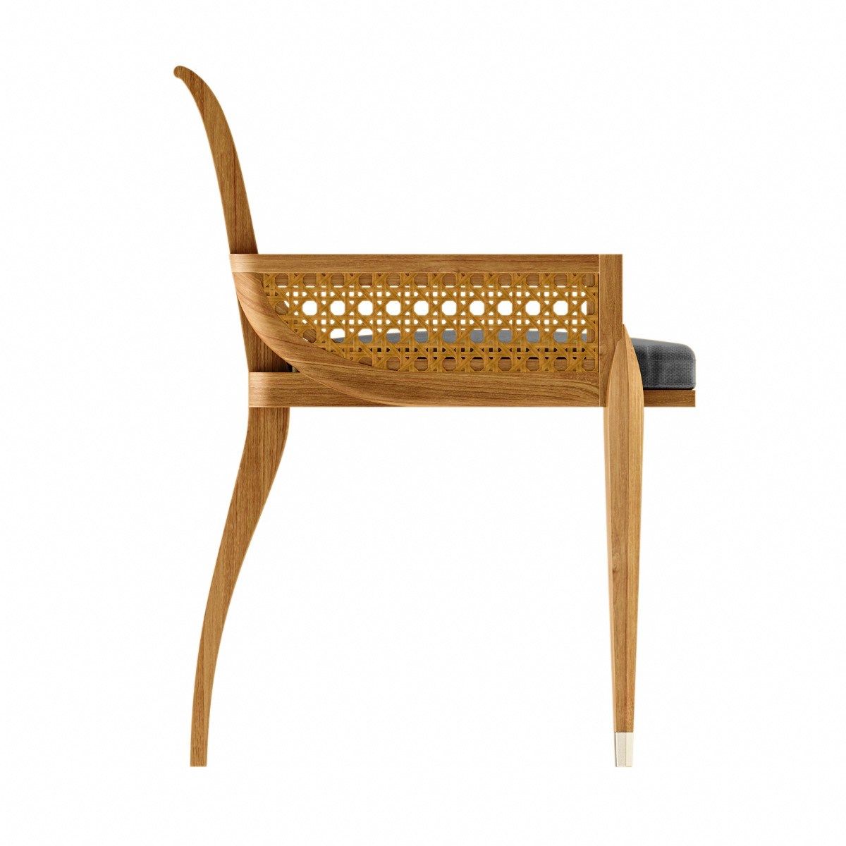 Стул для сада из тикового дерева с подлокотниками ASTELLO ARCH-00032572 - Вид №3