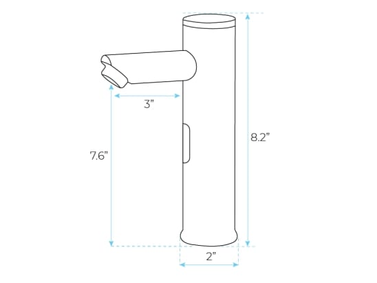 Однорычажный высокий инфракрасный смеситель для раковины Fontana Showers FS2216 ARCH-00040135 - Вид №2