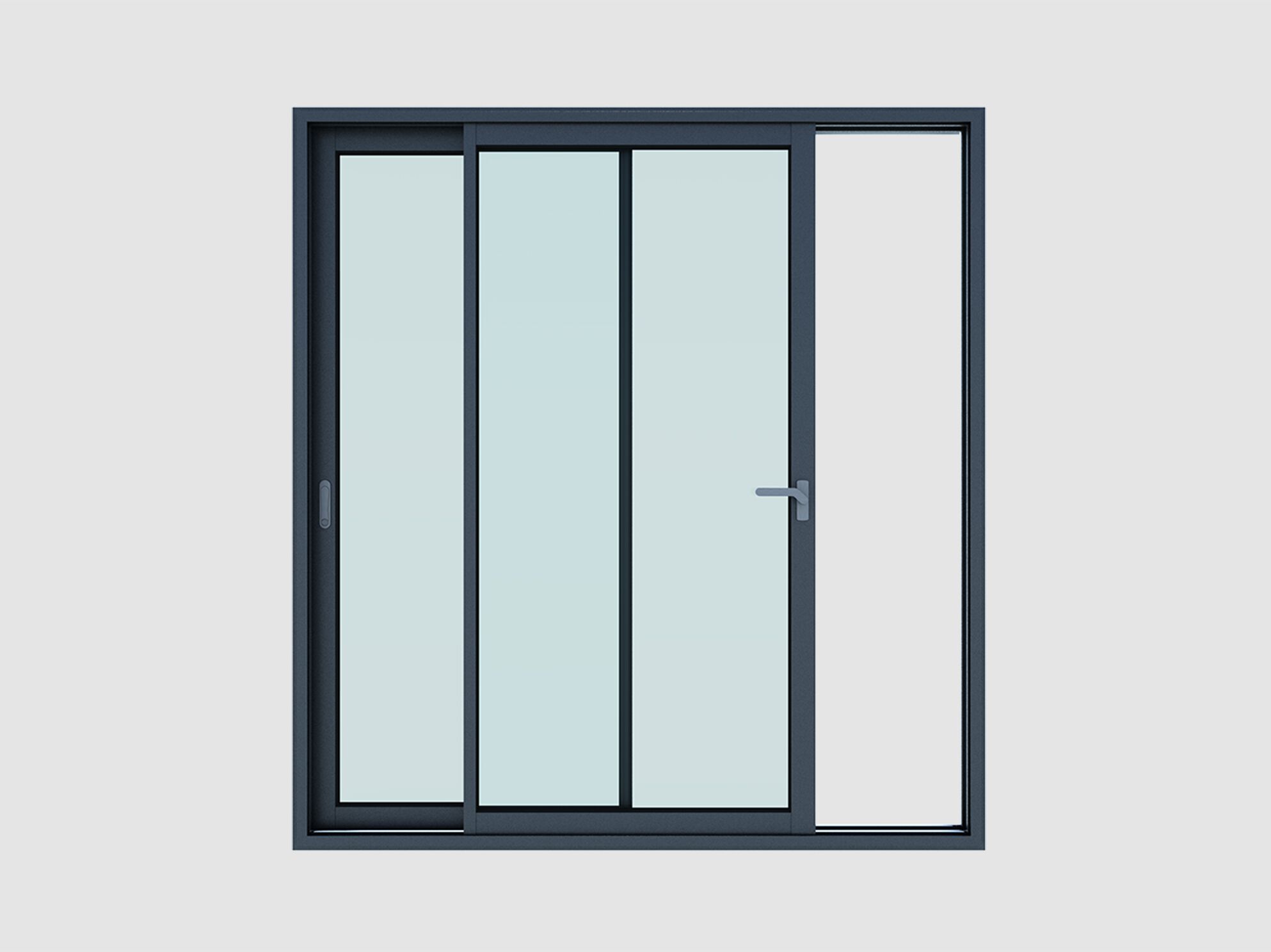 Алюминиевое раздвижное окно QFORT Paysage ARCH-00030278