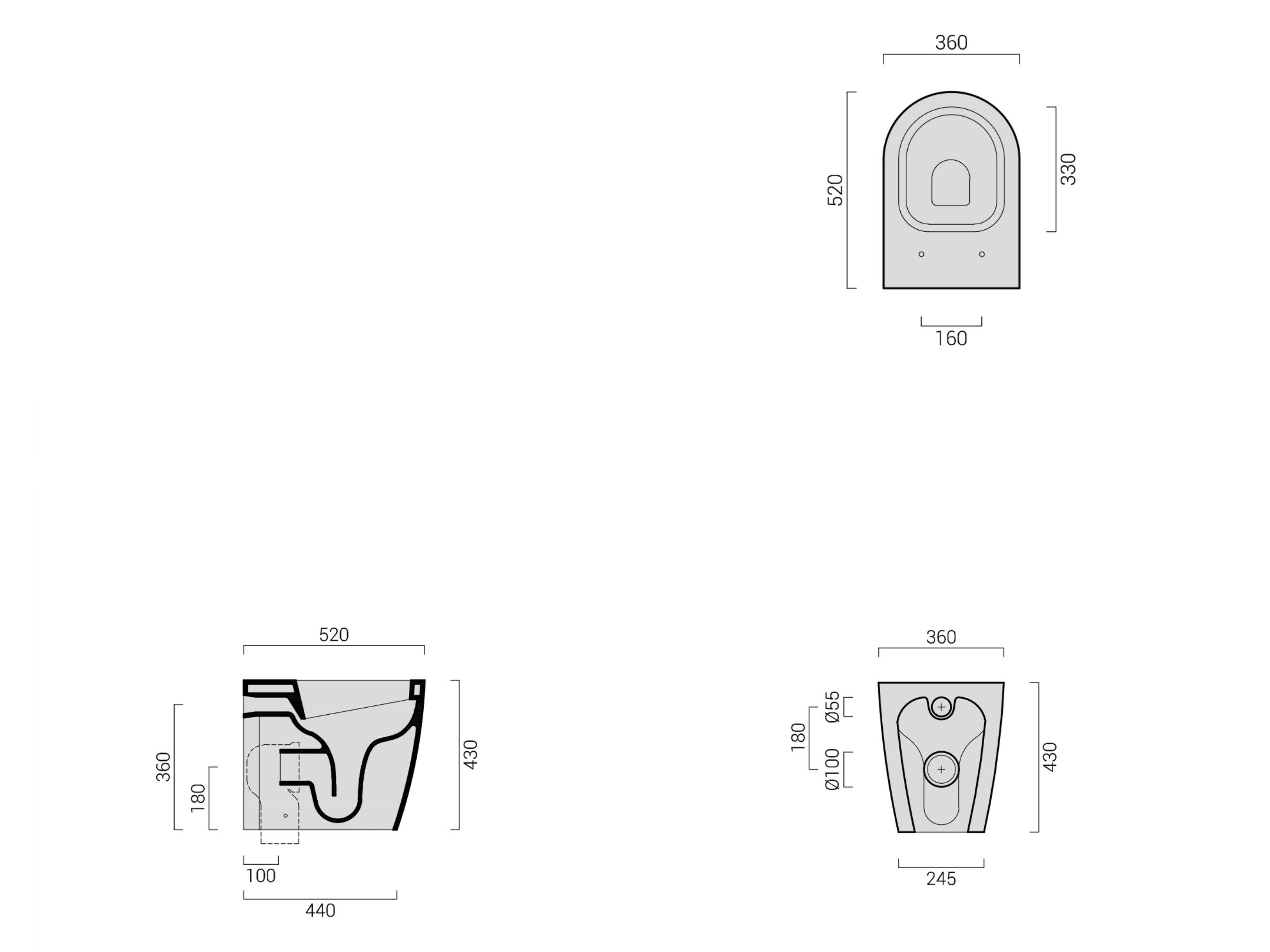 Керамическая напольная сантехника Domus Falerii Leaf Medium ARCH-00043303 - Вид №3