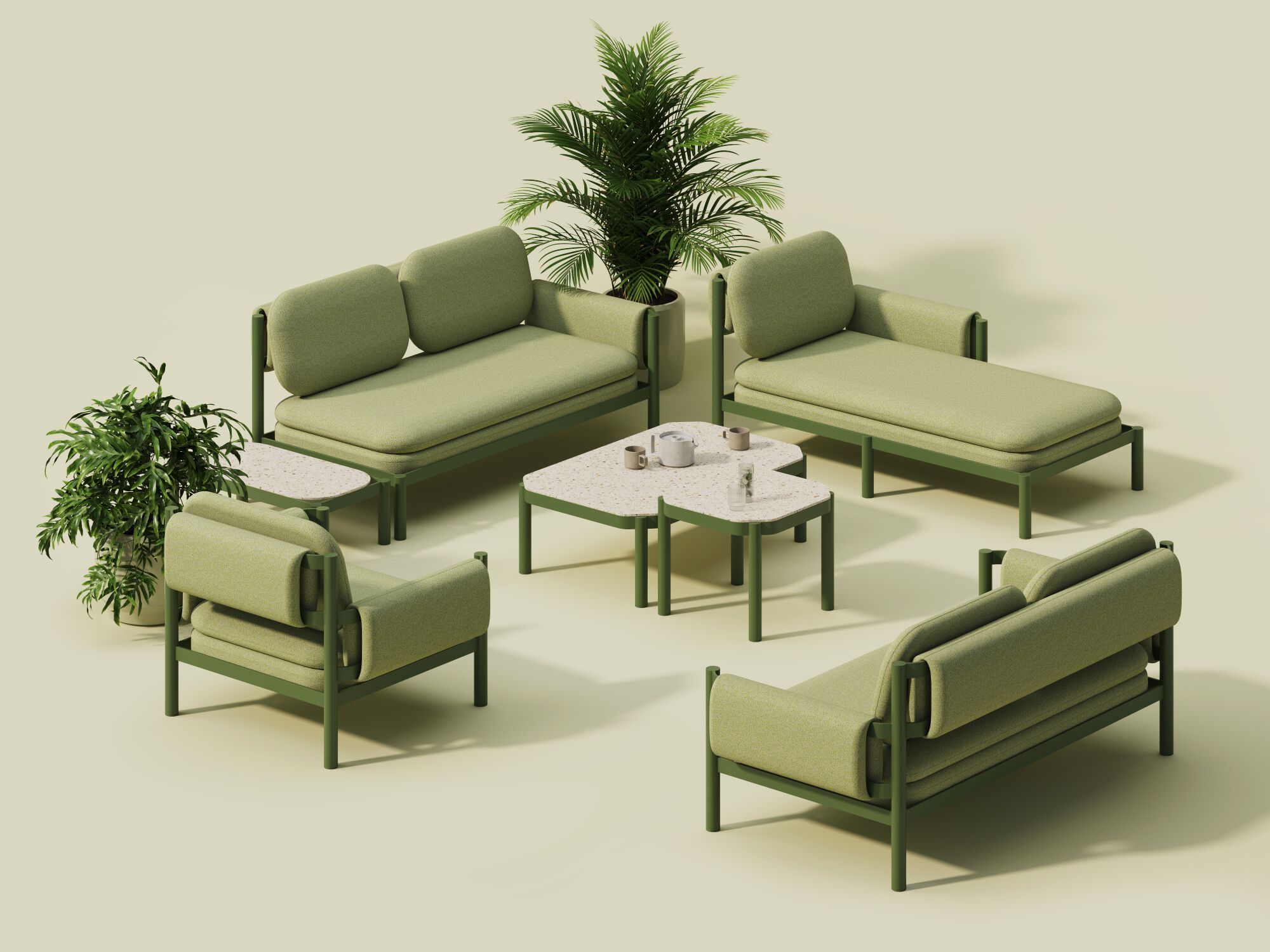 2-местный садовый диван с подлокотниками Joyf Tropic ARCH-00145314