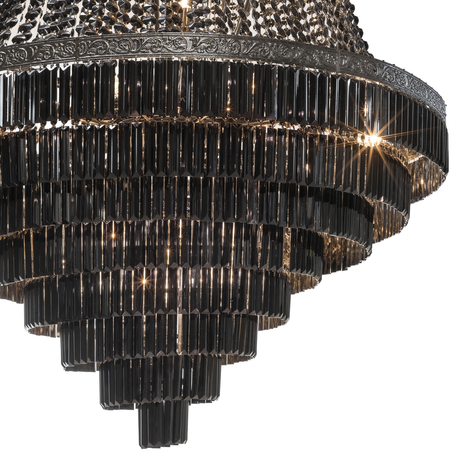 500302-BS ABHIKA ЛАМПА ИМПЕРИЯ БРОНЗА BLACK/SILVER  - Вид №3