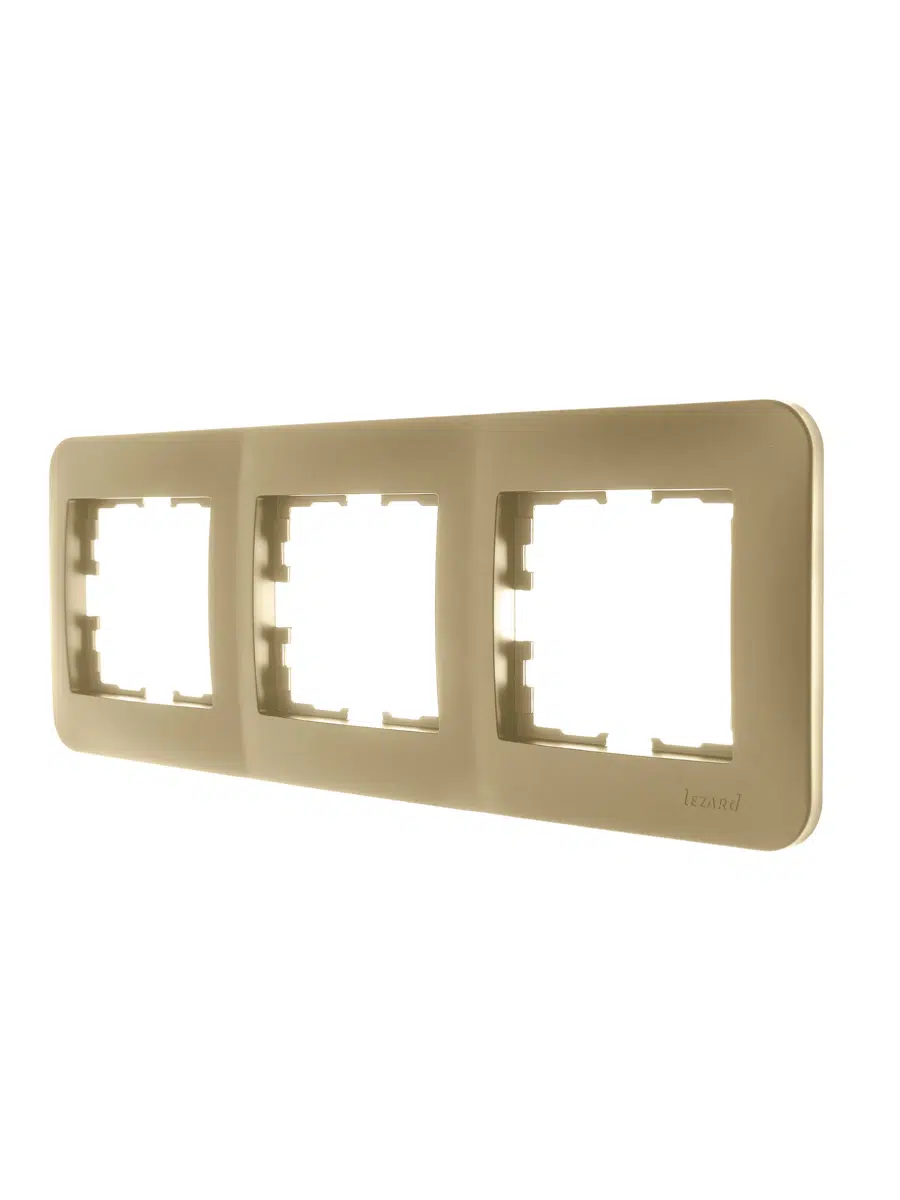 ASTI Рамка 3-ая горизонтальная б/вст золото LEZARD 7081-3600-148