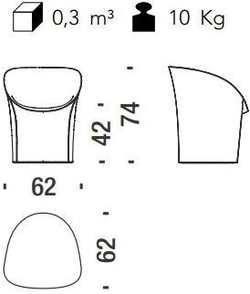 Moroso Кресло полиэтиленовое с подлокотниками Moon sun-id-1452860 - Вид №7