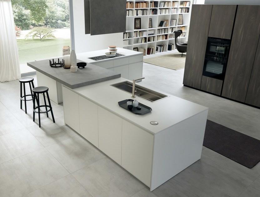 Floritelli Cucine Модульная кухня из ламината с островом Seta sun-id-1360965 - Вид №4