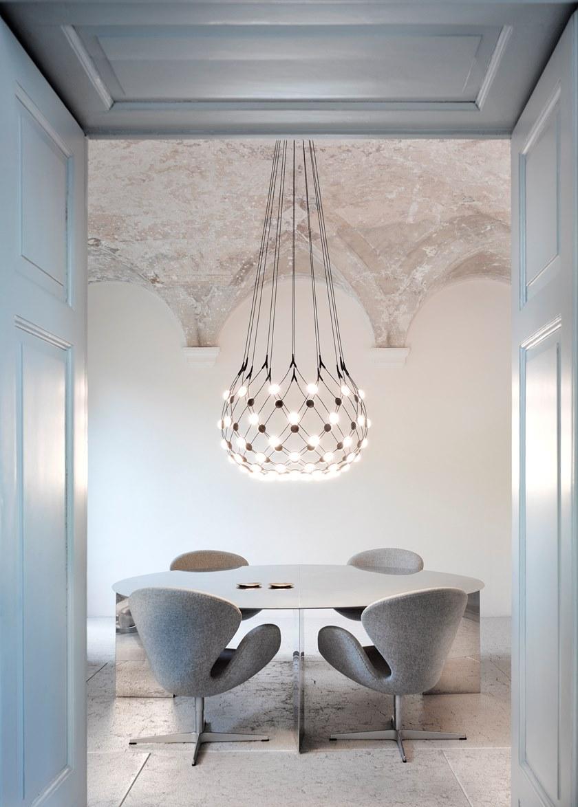 LUCEPLAN Светодиодный подвесной светильник из поликарбоната и стали Mesh sun-id-1370894 - Вид №2