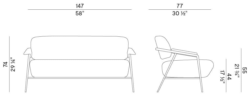 Ткань диван Potocco ARCH-00028016 - Вид №3