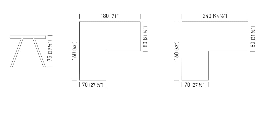 Ламинированный угловой рабочий стол GABER Surfy 2027 ARCH-00064458 - Вид №2