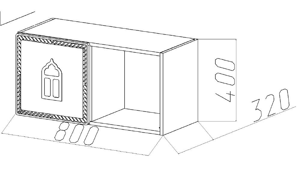 Полка детская горизонтальная "Венеция-1" МАНДАРИН ВЕНЕЦИЯ 178672 Красный Santreyd - Вид №5