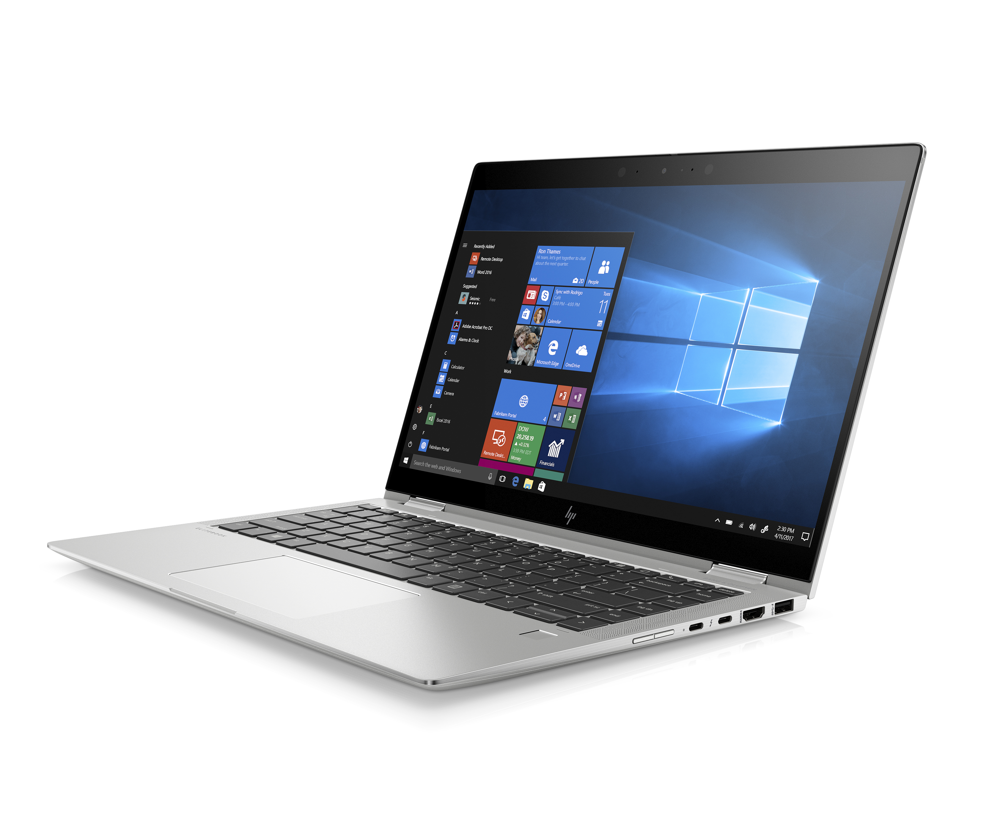 7KN26EA#ACB elitebook x360 1040 g6 14"(1920x1080)/touch/intel core i5 8265u(1.6ghz)/8192mb/256ssdgb/nodvd/int:intel hd graphics 620/67whr/war 3y/1.35kg/metallic grey/w10pro + 400 nit, no pen HP Santreyd  - Вид №1