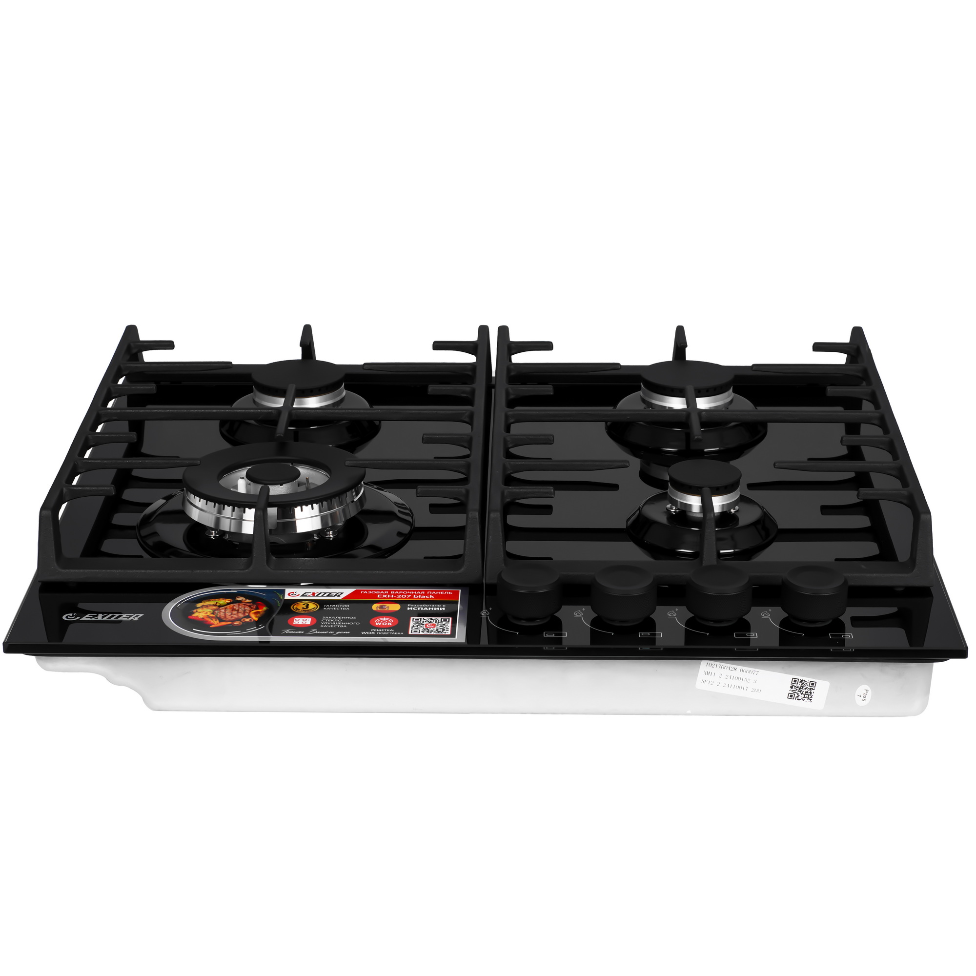 9283387 Газовая варочная поверхность EXITEQ EXH-207 black STDN-0015116 - Вид №1
