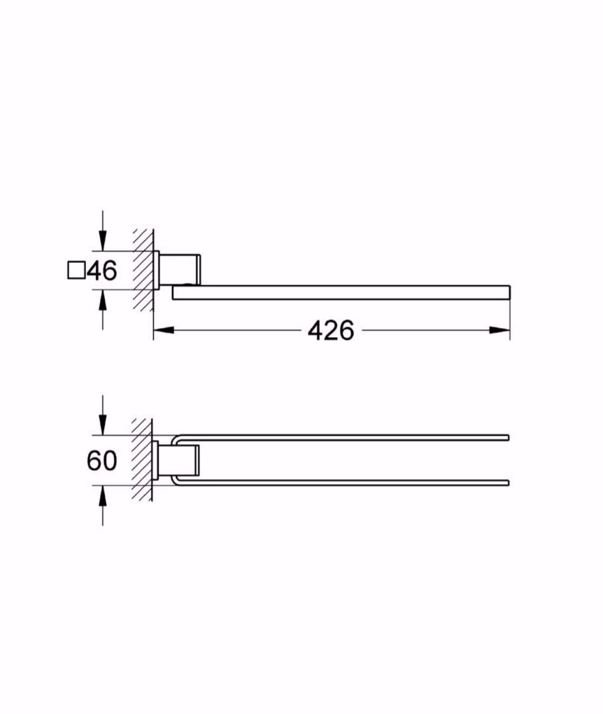 Держатель для полотенца GROHE Allure, хром (40342000) - Вид №1