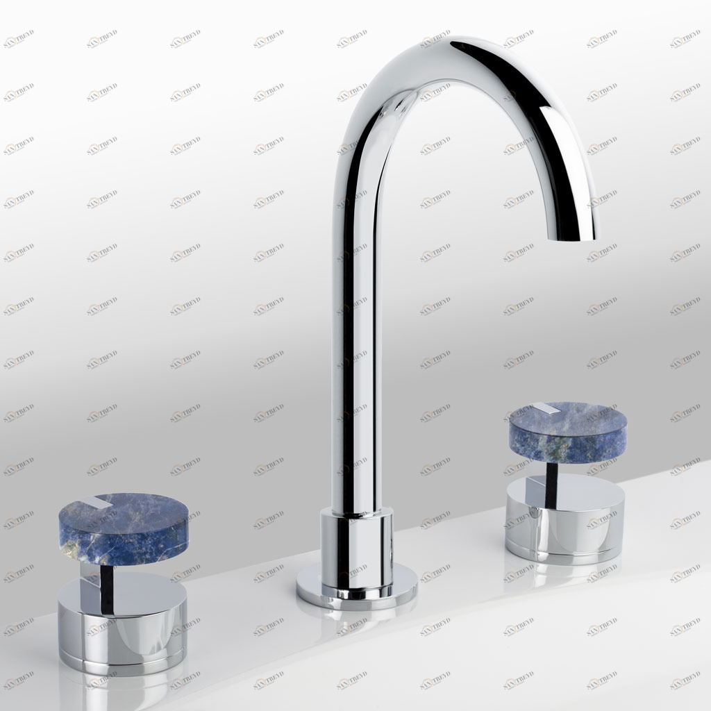 C24-1301 C24-1301 Смеситель для раковины на 3 отверстия FUSION Cristal & Bronze FUSION