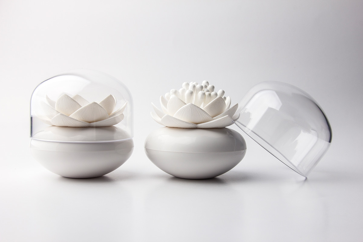 Контейнер для хранения ватных палочек lotus белый QUALY  253529 Белый  - Вид №1