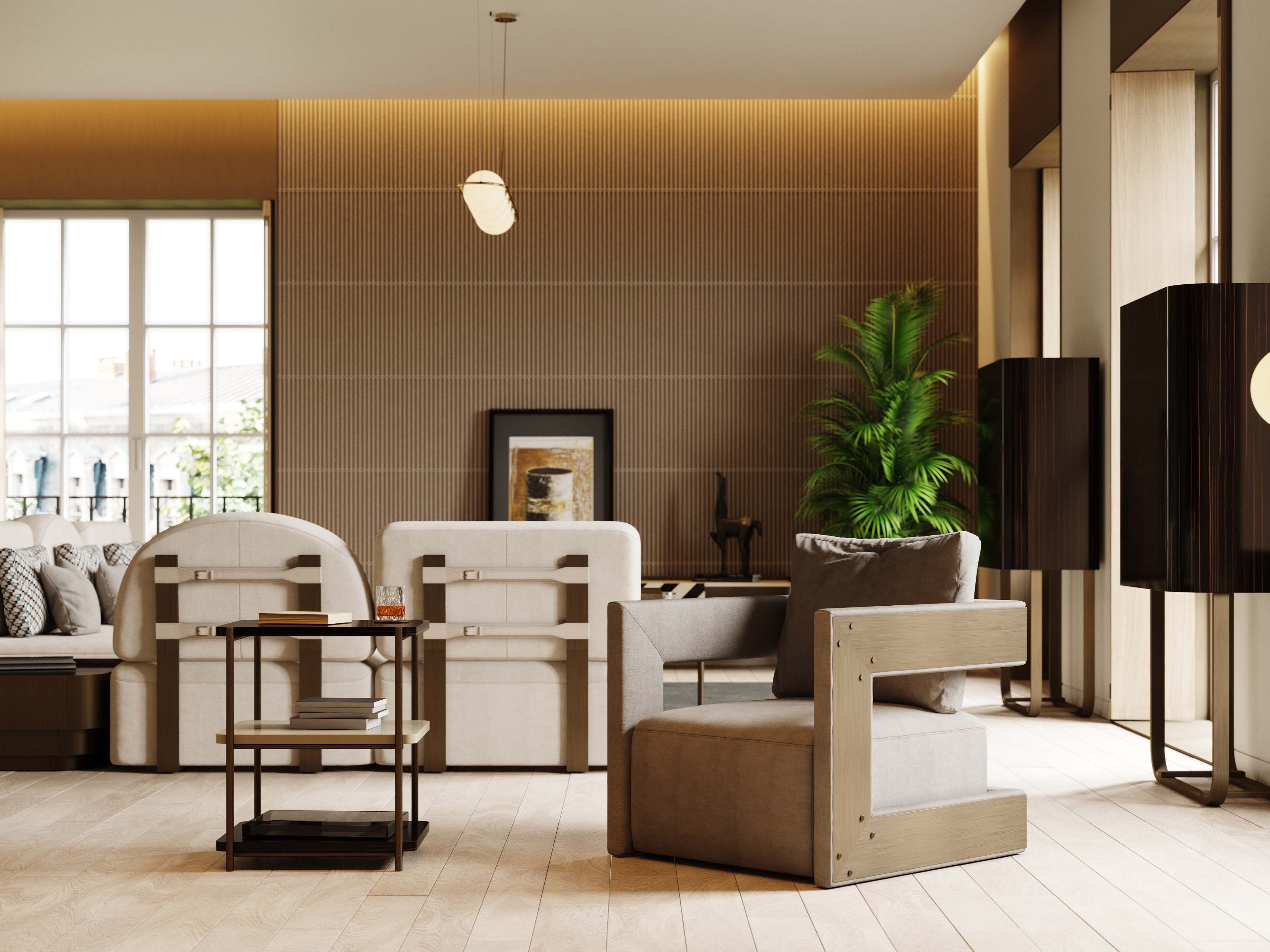 Бархатное кресло с подлокотниками Stylish Club His &amp ARCH-00142405 - Вид №4